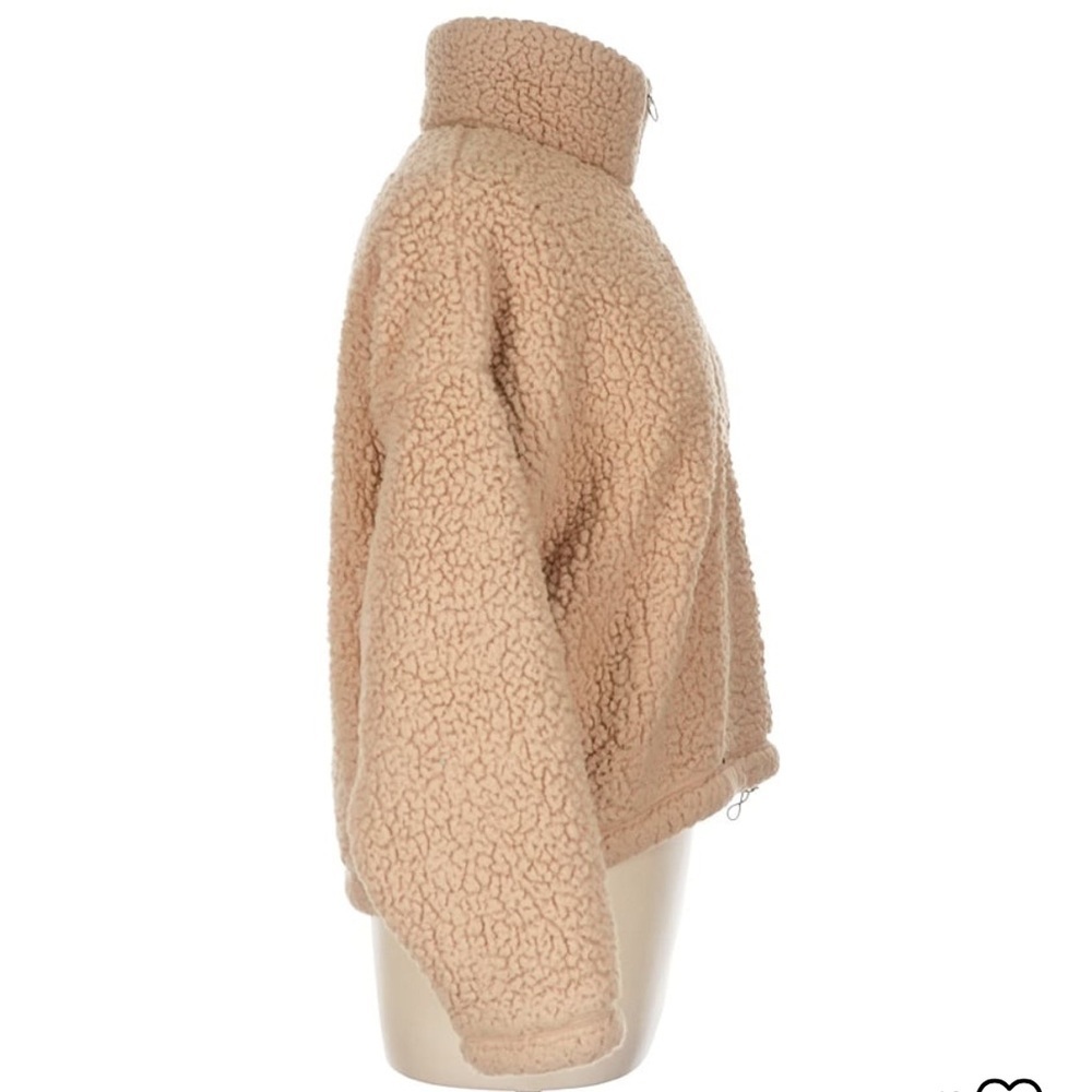 Hollister Fleece Teddy Semi-Cropped Half Zip Pullover Small - Picture 3 of 6